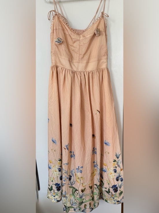 En Saison Dresses & Skirts - En Saison Peach Tiered Spaghetti Strap Dress Size L